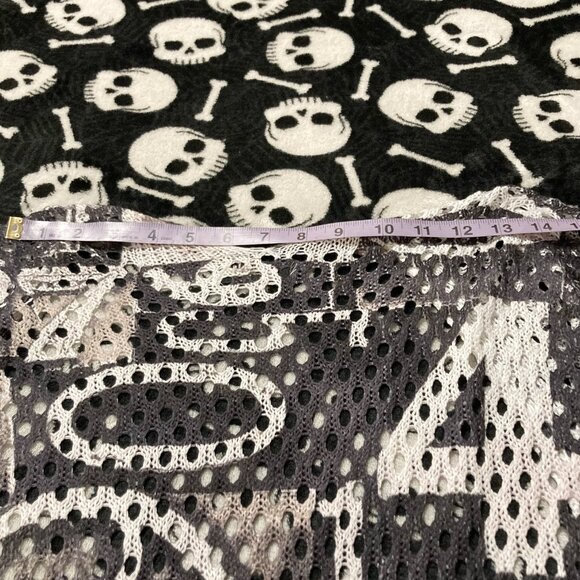 VIA VITALE Vintage white grey black number print long cardigan ~ MEDIUM LARGE XL - Picture 10 of 13